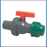 PVC / PE ball valve 20 / 32mm x 20mm 10bar PVC / PE ball valve 20 / 32mm x 20mm 10bar