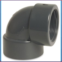 PVC knee 90 ° 16 mm x 3/8 "fem. Thread 10bar