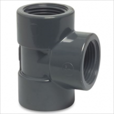 PVC T connector 90 ° 1 "fem. Thread 10bar