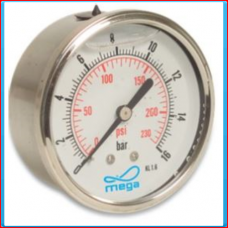 Manometer glycerine 0 - 160bar 1/4 "AA 63mm