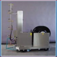 Meto automatic spray trolley with traction batteries 24V-110Ah incl. <br> 2 electric valves and electric reel 24V up to max. 95 meter 1/2 "" hose + motor regulation <br><br> Automatic guide for hose + filter. Meto standard equipped with vulkolan